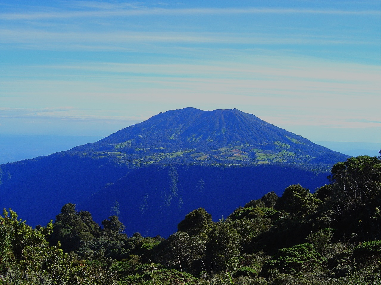 Green mountains and cloud forest near Turrialba, Costa Rica